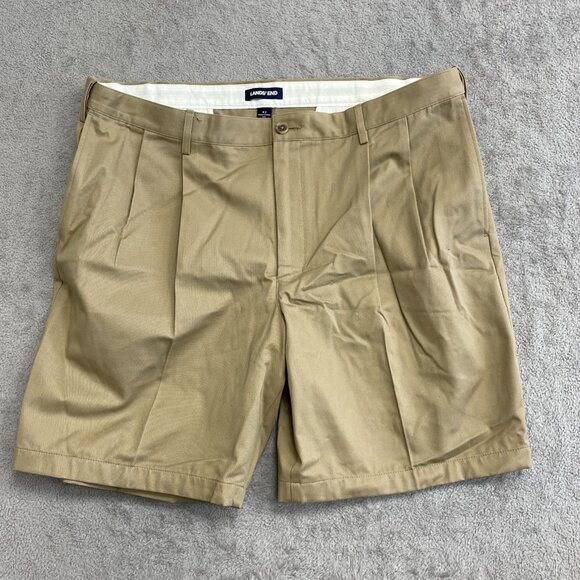 Lands' End Other - NEW Lands' End Men's Size 42 Khaki Chino Shorts Traditional Fit 100% Cotton